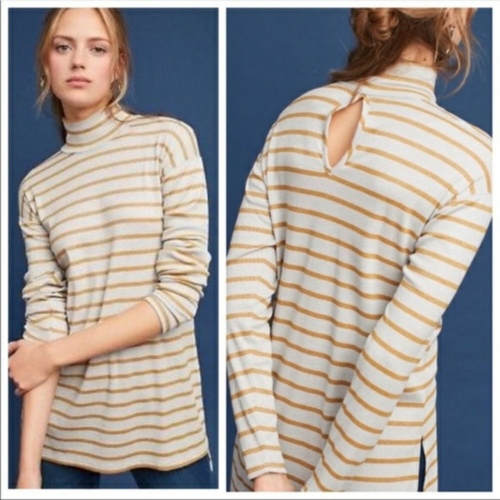 Vanessa Virginia | Mustard & Cream Shimmer Tunic